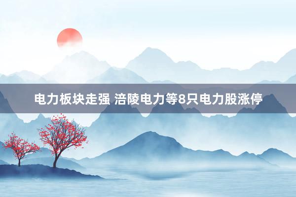 电力板块走强 涪陵电力等8只电力股涨停